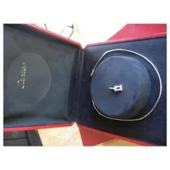Collier Ras Du Cou Et Pendentif Cartier En Or Blanc Et Diamants Argenté -Collier Soldes 117965 10