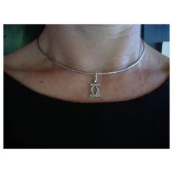 Collier Ras Du Cou Et Pendentif Cartier En Or Blanc Et Diamants Argenté -Collier Soldes 117965 3