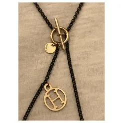 Hermès Crazy Caleche Noir Doré -Collier Soldes 120040 3