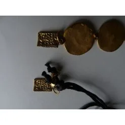 Isabel Marant "empreintes" Doré -Collier Soldes 15937 4