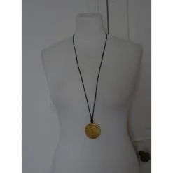 Isabel Marant "empreintes" Doré -Collier Soldes 15937 5