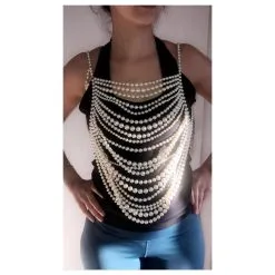 Chanel Colliers Longs Blanc -Collier Soldes 184773 3