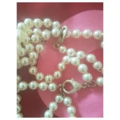 Chanel Colliers Longs Blanc -Collier Soldes 184773 8