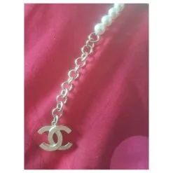 Chanel Colliers Longs Blanc -Collier Soldes 184773 9