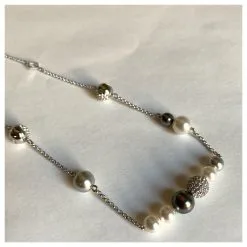 Swarovski Ensemble De Cristal Plaqué Argent Bijouterie Argentée 12 Swarovski Ensemble De Cristal Plaqué Argent Bijouterie Argentée -Collier Soldes 215679 3