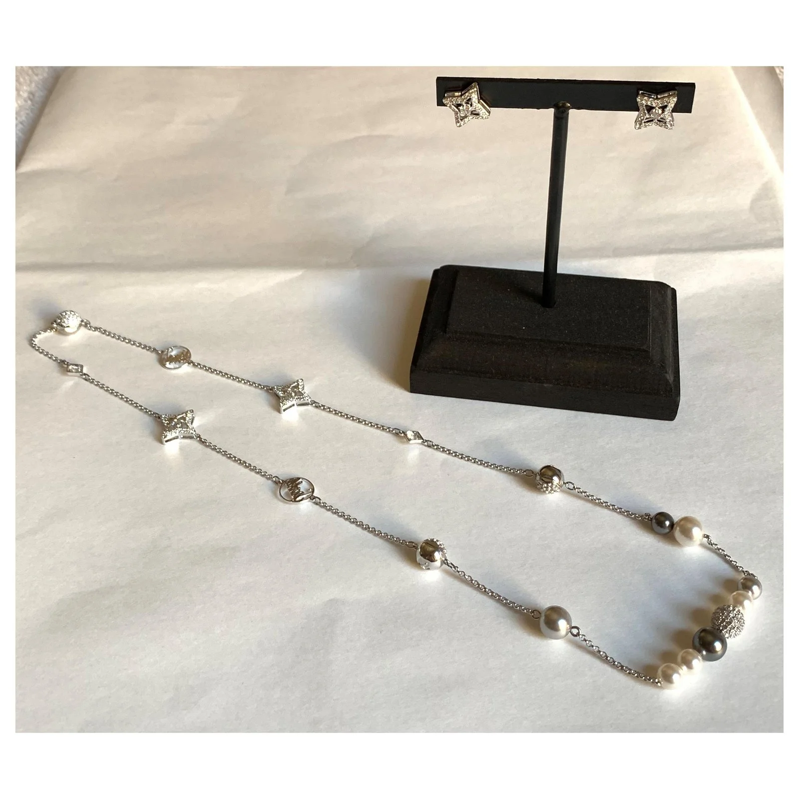 Swarovski Ensemble De Cristal Plaqué Argent Bijouterie Argentée 9 Swarovski Ensemble De Cristal Plaqué Argent Bijouterie Argentée – Image 9