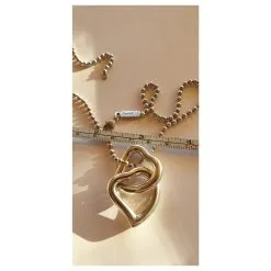 Yves Saint Laurent Double Coeurs Argenté -Collier Soldes 240177 4