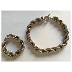 Autre Marque Collier Et Bracelet En Argent Massif Argenté 8 Autre Marque Collier Et Bracelet En Argent Massif Argenté -Collier Soldes 240464 4