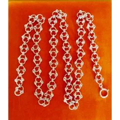 Hermès Rarissime Sautoir Argent Massif Argenté -Collier Soldes 25574 4