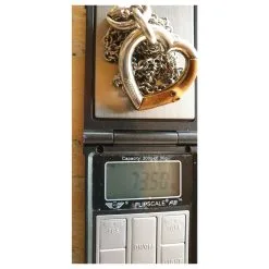 Gucci Sautoir Cœur Bambou Marron Argenté -Collier Soldes 266999 6