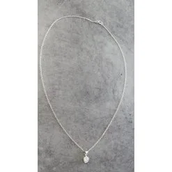Autre Marque Pendentif Diamant Et Chaîne Or Blanc Argenté -Collier Soldes 27588 3