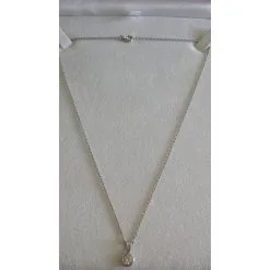 Autre Marque Pendentif Diamant Et Chaîne Or Blanc Argenté -Collier Soldes 27588 5