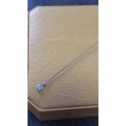 Autre Marque Pendentif Diamant Et Chaîne Or Blanc Argenté -Collier Soldes 27588 6