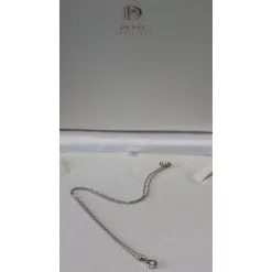 Autre Marque Pendentif Diamant Et Chaîne Or Blanc Argenté -Collier Soldes 27588 8