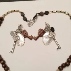 Reminiscence Parures Marron Argenté Blanc -Collier Soldes 29332 3