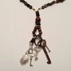 Reminiscence Parures Marron Argenté Blanc -Collier Soldes 29332 4