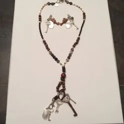 Reminiscence Parures Marron Argenté Blanc -Collier Soldes 29332 5