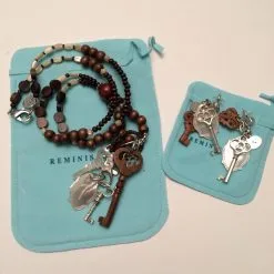 Reminiscence Parures Marron Argenté Blanc -Collier Soldes 29332 7