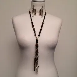 Reminiscence Parures Marron Argenté Blanc -Collier Soldes 29332 8