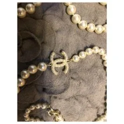 Chanel Colliers Longs Blanc 12 Chanel Colliers Longs Blanc -Collier Soldes 299624 3