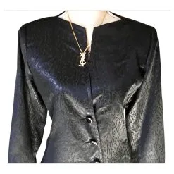 Yves Saint Laurent PENDENTIF YSL ENTRELACES Bijouterie Dorée -Collier Soldes 300952 5