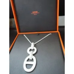 Hermès Sautoir En Argent Massif, Chaîne D'Ancre, Odyssée Argenté 11 Hermès Sautoir En Argent Massif, Chaîne D'Ancre, Odyssée Argenté -Collier Soldes 30120 5