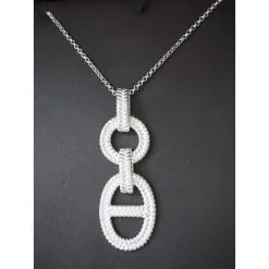 Hermès Sautoir En Argent Massif, Chaîne D'Ancre, Odyssée Argenté 12 Hermès Sautoir En Argent Massif, Chaîne D'Ancre, Odyssée Argenté -Collier Soldes 30120 6