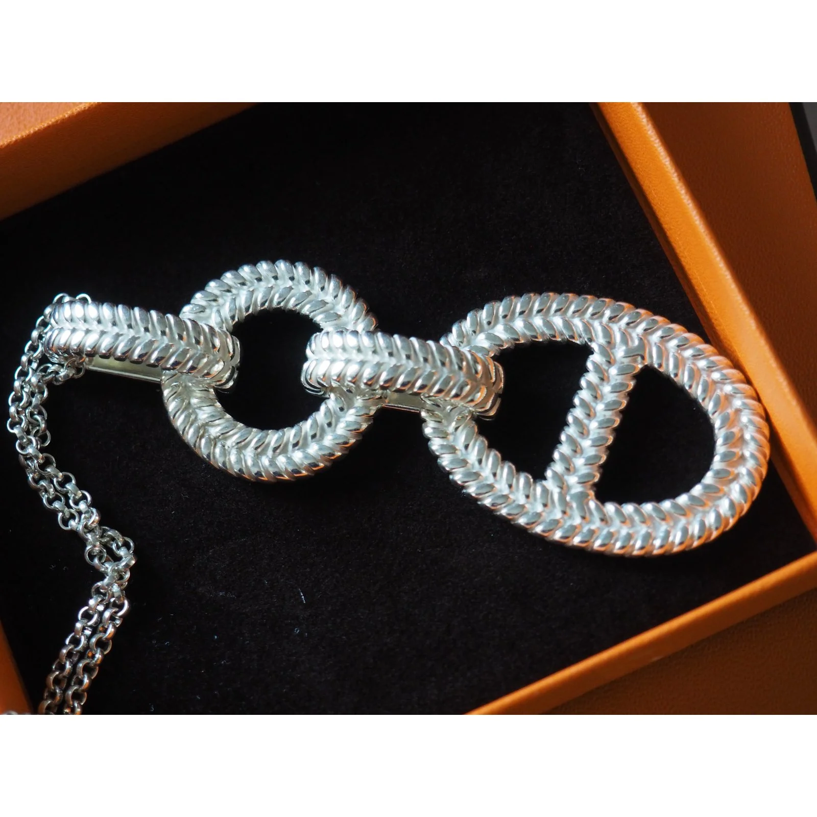 Hermès Sautoir En Argent Massif, Chaîne D'Ancre, Odyssée Argenté 7 Hermès Sautoir En Argent Massif, Chaîne D'Ancre, Odyssée Argenté – Image 7