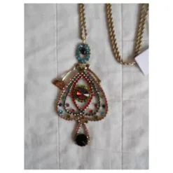 Collier Long Pendentif Weekend MAX MARA Multicolore Bronze -Collier Soldes 306408 4