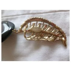 Weekend Max Mara Collier Long En Métal Orné De Cristaux Noir Doré -Collier Soldes 312106 4