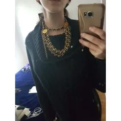 Chanel Sautoir Doré -Collier Soldes 34194 6