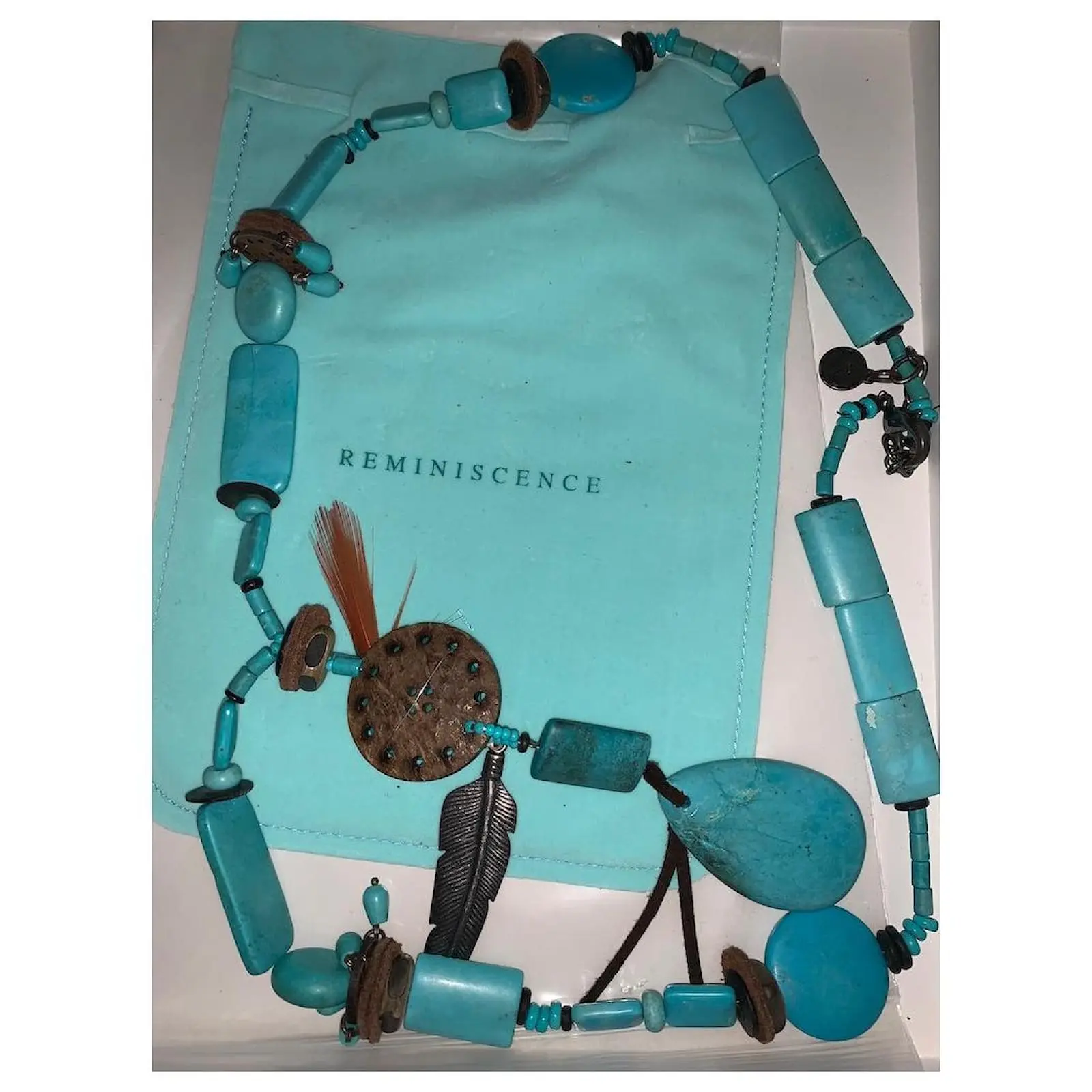 Reminiscence Colliers Longs Turquoise 4 Reminiscence Colliers Longs Turquoise – Image 4