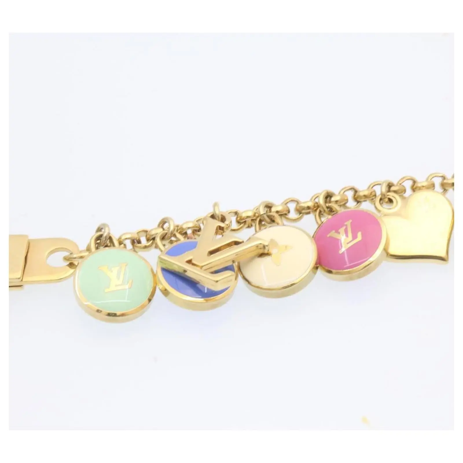 LOUIS VUITTON Porte Cles Chainne Pastilles Charm Multicolore M65380 Auth Yk2431 Doré 2 LOUIS VUITTON Porte Cles Chainne Pastilles Charm Multicolore M65380 Auth Yk2431 Doré – Image 2