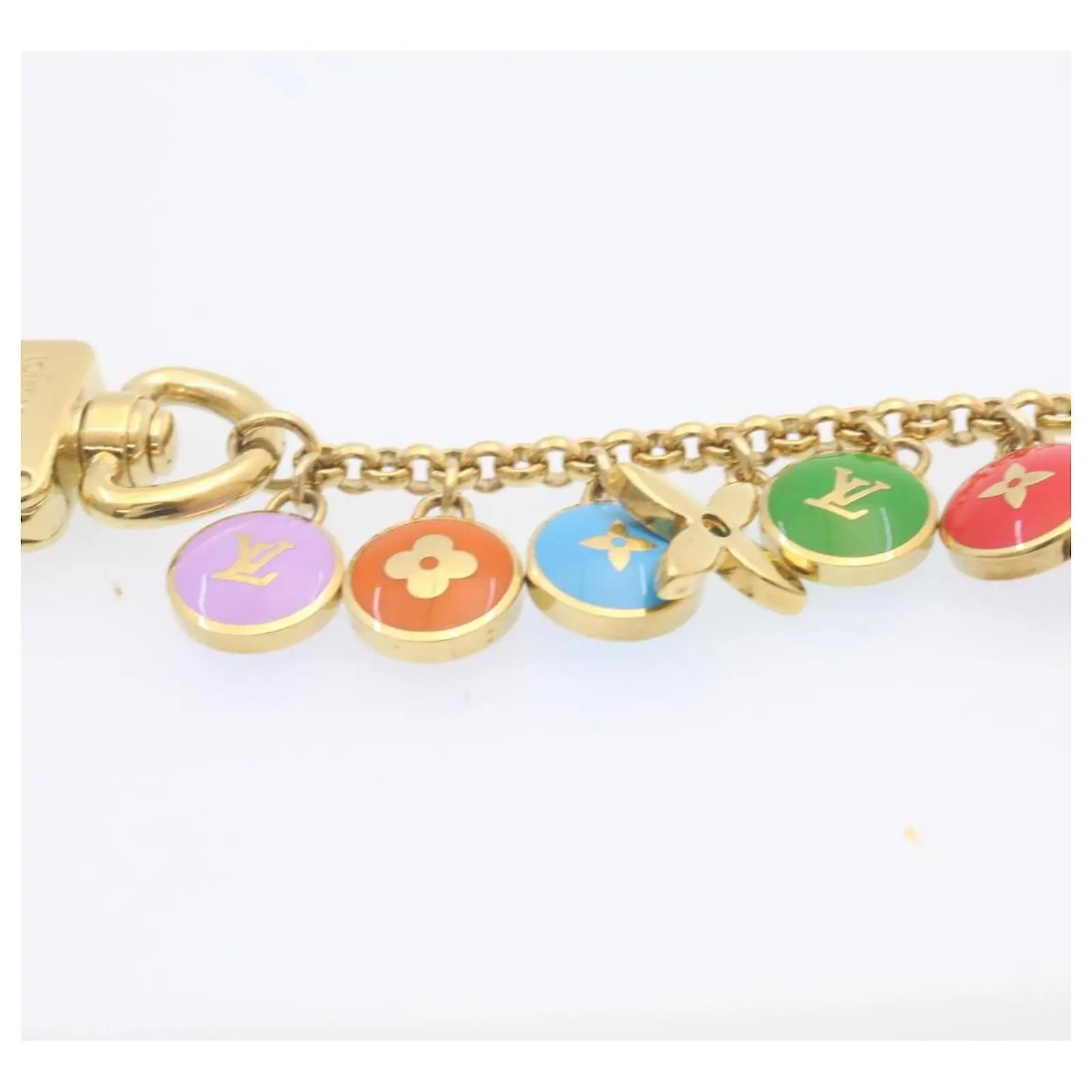 LOUIS VUITTON Porte Cles Chainne Pastilles Charm Multicolore M65380 Auth Yk2431 Doré 5 LOUIS VUITTON Porte Cles Chainne Pastilles Charm Multicolore M65380 Auth Yk2431 Doré – Image 5