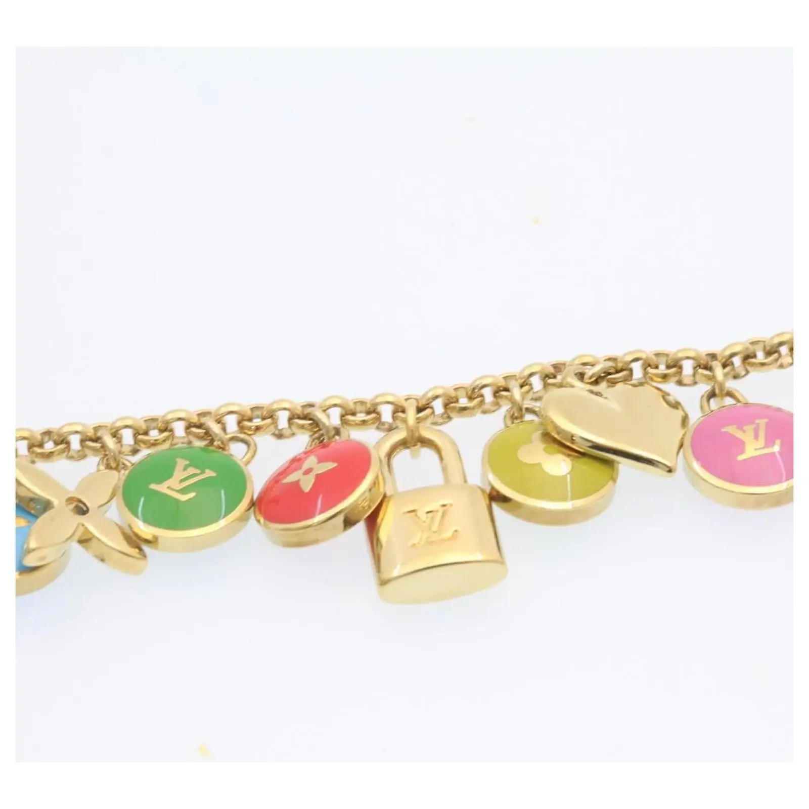 LOUIS VUITTON Porte Cles Chainne Pastilles Charm Multicolore M65380 Auth Yk2431 Doré 6 LOUIS VUITTON Porte Cles Chainne Pastilles Charm Multicolore M65380 Auth Yk2431 Doré – Image 6