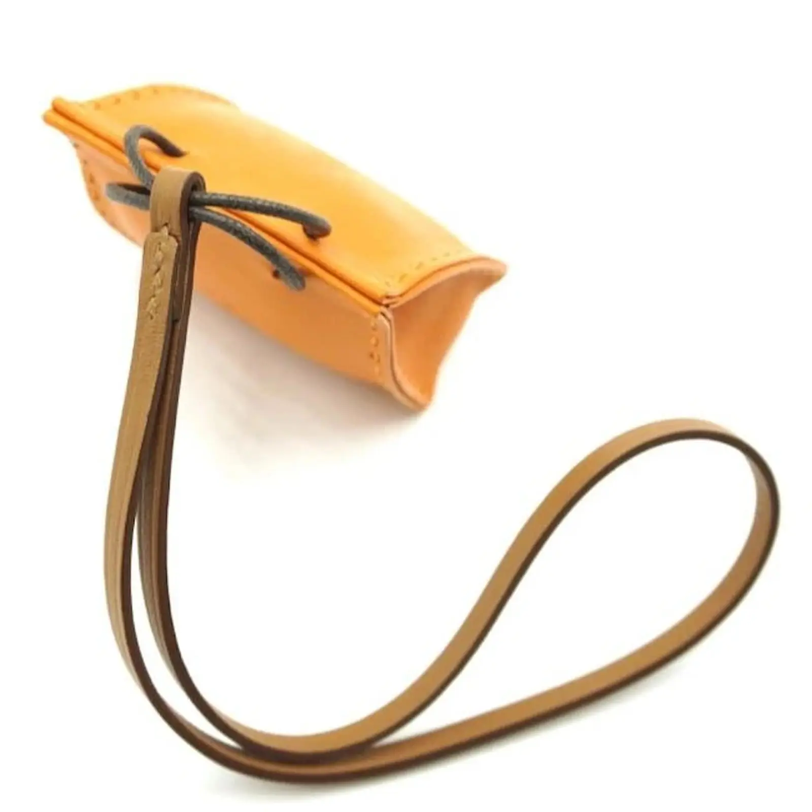 Hermès Hermes Orange Shopping Bag Milo Lambskin Swift Mini Charm 10 Hermès Hermes Orange Shopping Bag Milo Lambskin Swift Mini Charm – Image 10