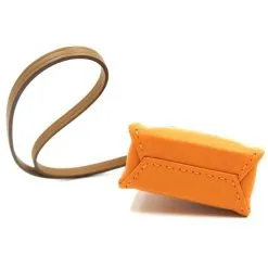 Hermès Hermes Orange Shopping Bag Milo Lambskin Swift Mini Charm 14 Hermès Hermes Orange Shopping Bag Milo Lambskin Swift Mini Charm -Collier Soldes 391810 5