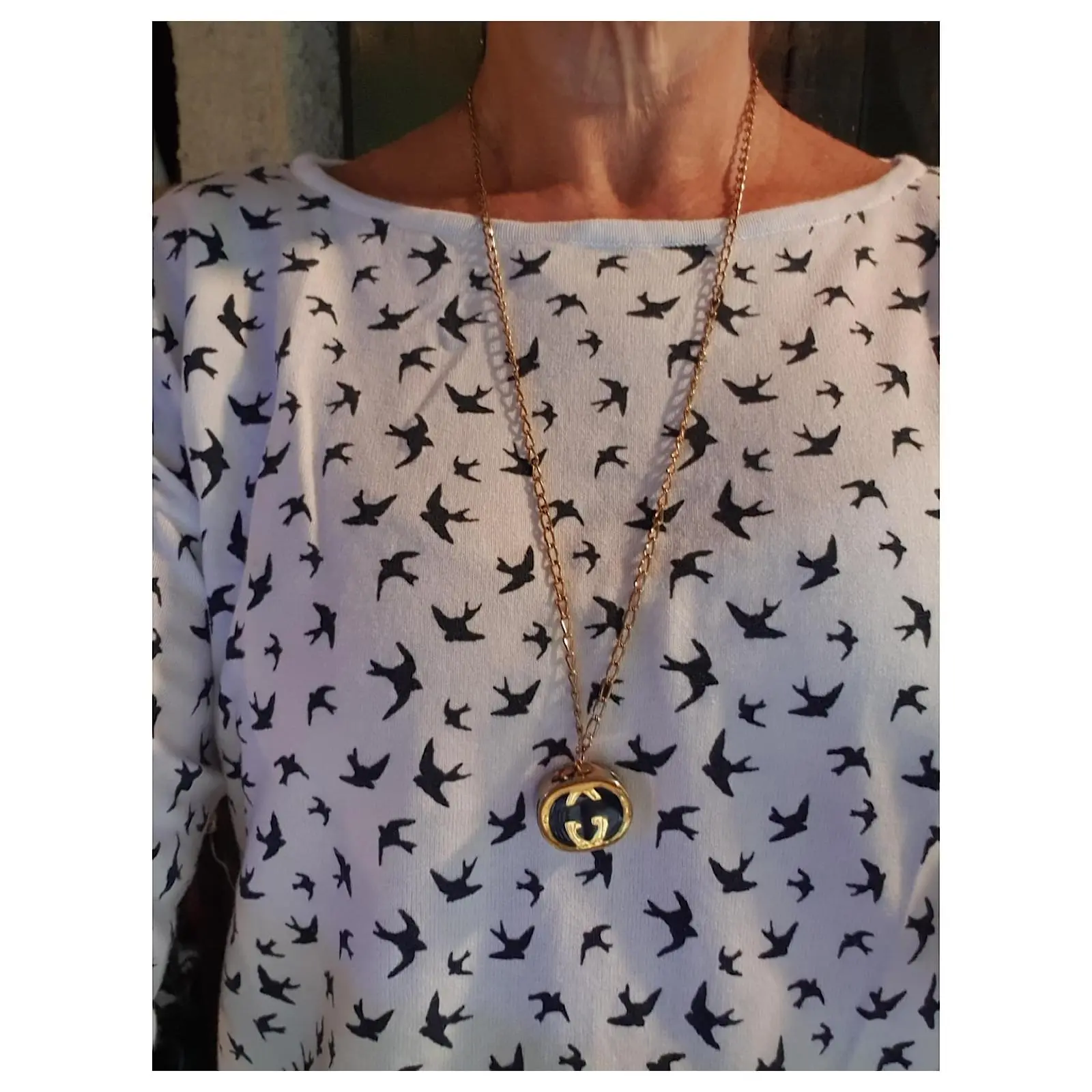 Gucci Saitoir Boîte Vintage Doré 2 Gucci Saitoir Boîte Vintage Doré – Image 2