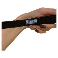 Serre-tête En Métal Satiné Prada Noir Métallisé -Collier Soldes 413626 2