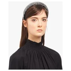 Serre-tête En Métal Satiné Prada Noir Métallisé -Collier Soldes 413626 5