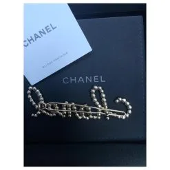 Cambon Chanel Barrette Bijouterie Argentée -Collier Soldes 413873 3