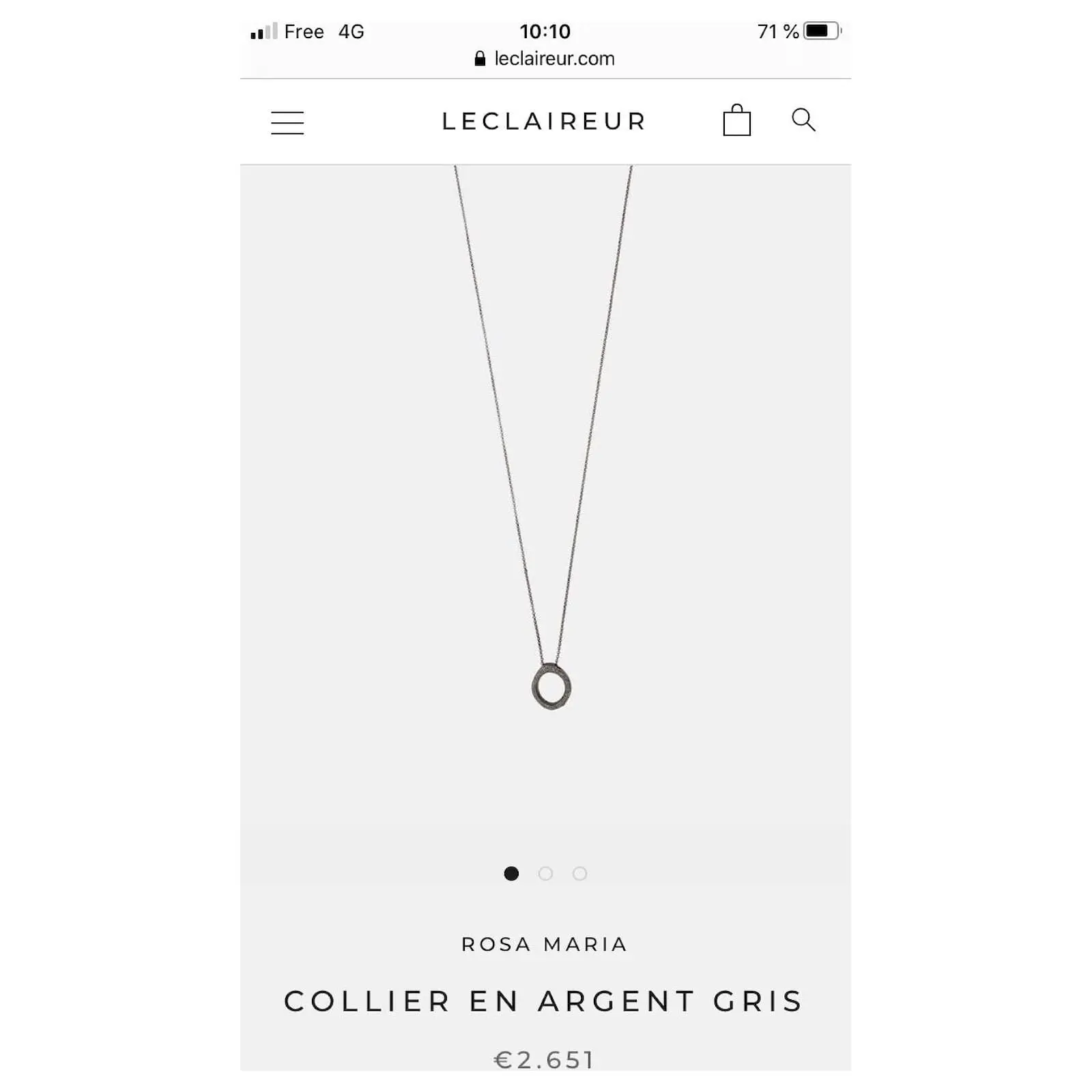 Autre Marque Sautoir Rosa Maria Argenté 2 Autre Marque Sautoir Rosa Maria Argenté – Image 2