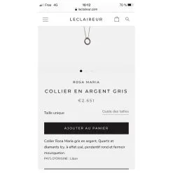 Autre Marque Sautoir Rosa Maria Argenté 5 Autre Marque Sautoir Rosa Maria Argenté -Collier Soldes 416858 3