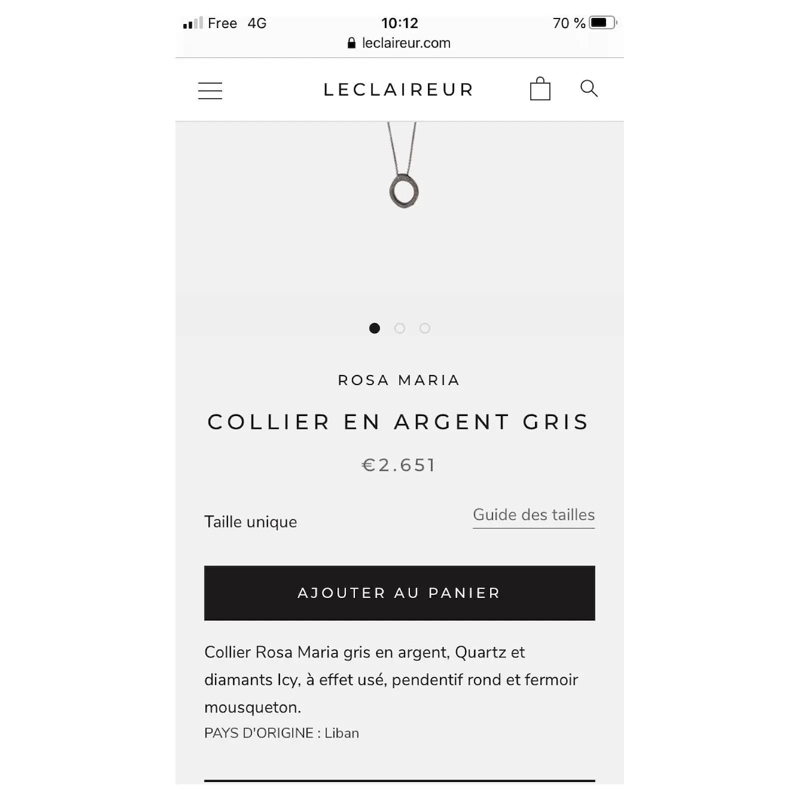 Autre Marque Sautoir Rosa Maria Argenté 3 Autre Marque Sautoir Rosa Maria Argenté – Image 3