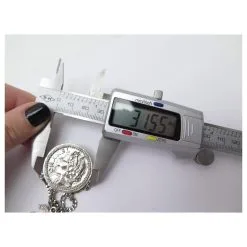 NEUF BROCHE CHANEL MEDAILLON PROFIL COCO LOGO CC PENDENTIF BOITE NEW BROOCH Argenté -Collier Soldes 418733 8