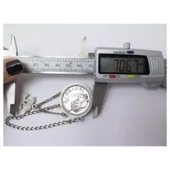 NEUF BROCHE CHANEL MEDAILLON PROFIL COCO LOGO CC PENDENTIF BOITE NEW BROOCH Argenté -Collier Soldes 418733 9