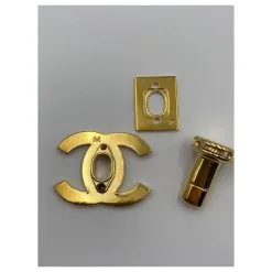 Autres Bijoux Fermoir CC D'origine CHANEL Fermoir En Or Doré -Collier Soldes 438171 6