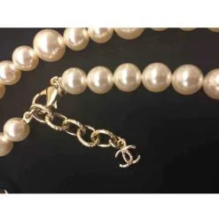 Sautoir CHANEL Beige -Collier Soldes 45996 4