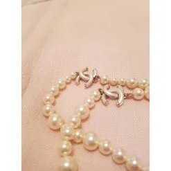 Sautoir CHANEL Beige -Collier Soldes 45996 6