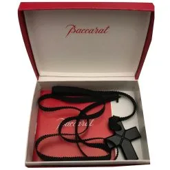 Baccarat Collier Croix Noir -Collier Soldes 49307 3